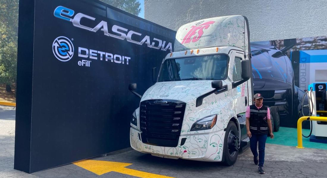 Daimler Truck México, Terrestres Esteban, Freightliner, Planta Santiago, eCascadia, Electric Island