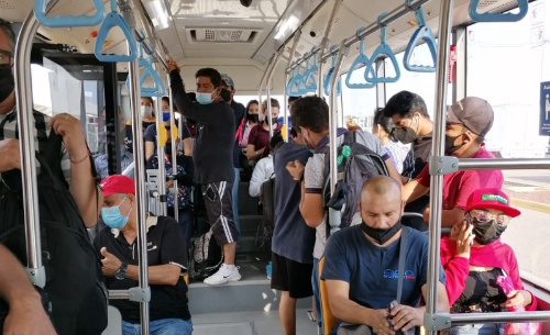 Transporte público, Cubrebocas, Defoe